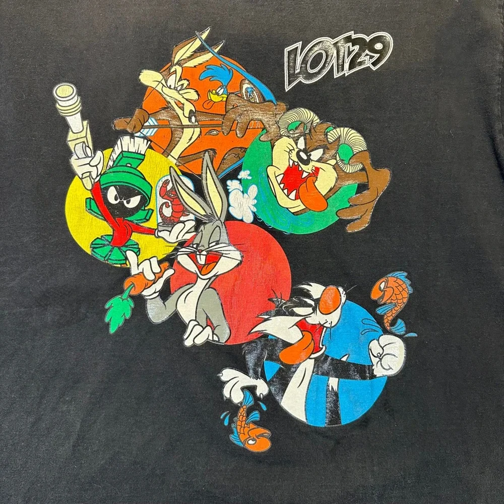 Lot29 Looney Tunes‎ T-Shirt Mens 3XL Black Y2K Streetwear Graphic Tee